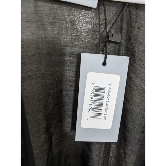 The Jetset Diaries TJD Kaftan Kimono Cover Up Black Sheer One Size Fits Most - Picture 8 of 8